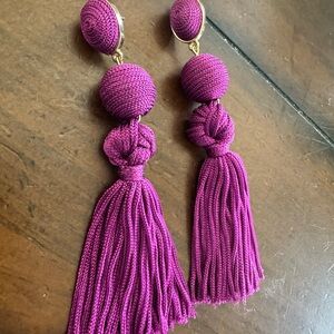 Elegant Sugarfix Purple Tassel Earrings